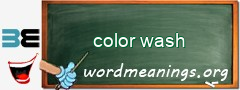 WordMeaning blackboard for color wash